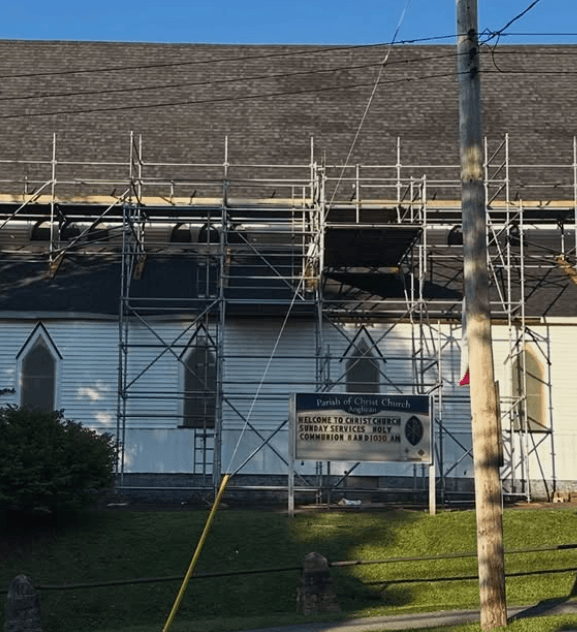 Scaffolding rental system at a project site